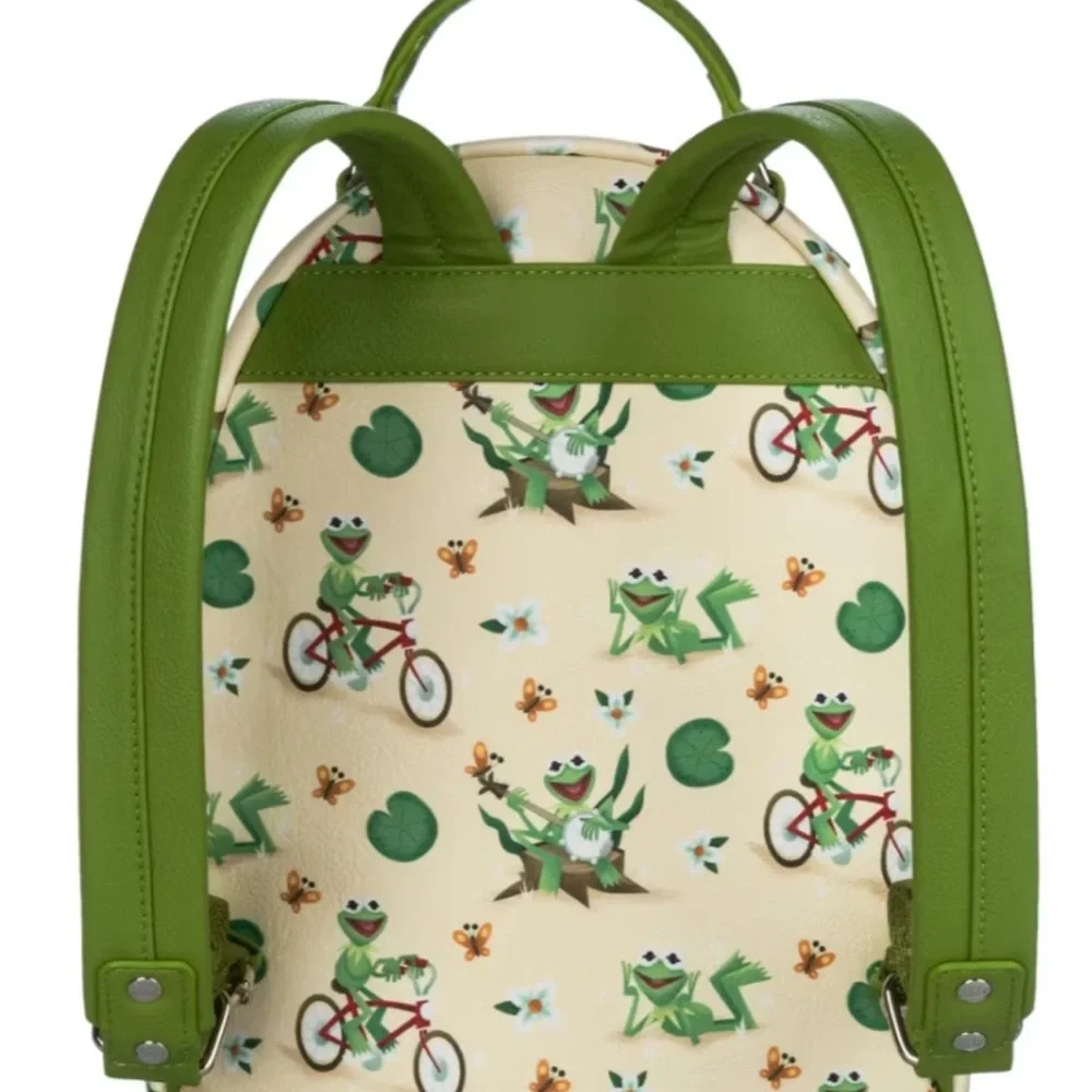 Walt Disney World Parks Muppets Kermit The Frog Mini Loungefly Backpack EUC